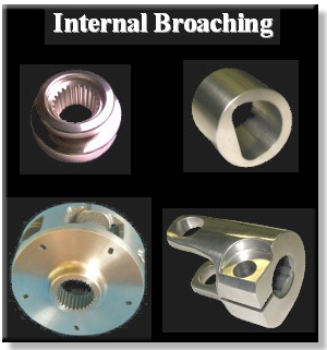 Spline broaching, Internal broaching examples